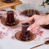 Karaca Juliet 12-teiliges Teeservice für 6 Personen, Braun